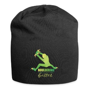 Bouldern - Jersey-Beanie - Schwarz - Vorne