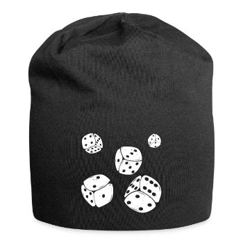 The dice are cast gift man woman player yams - Jersey Beanie - black - Front