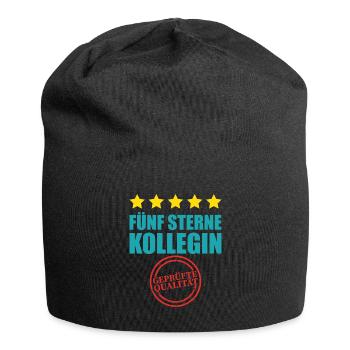 Fünf sterne kollegin Abschied Arbeit Geschenk - Jersey-Beanie - Schwarz - Vorne