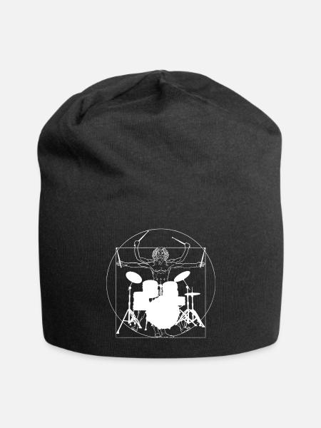Drummer Vitruvian Man Drumsticks - Bonnet en jersey - noir