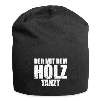Holz tanzt Geschenk Zimmerer Handwerker Werkzeug - Jersey-Beanie - Schwarz - Vorne