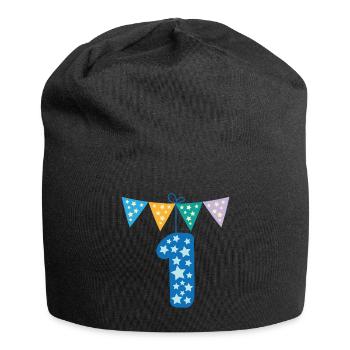 Un anniversaire enfants 1 année cadeau jardin d’enfants - Bonnet en jersey - noir - Devant