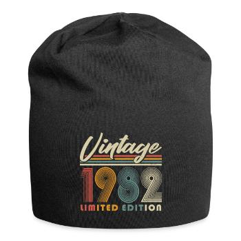 1982 Jahrgang Vintage Retro Geburtstag - Jersey-Beanie - Schwarz - Vorne