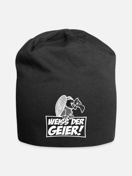 Weiss der Geier - Jersey-Beanie - Schwarz