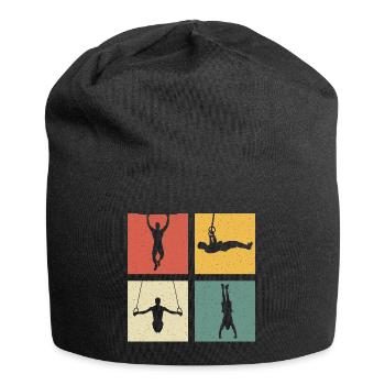 Retro Muscu Street Workout Calisthenics - Jersey-Beanie - Schwarz - Vorne