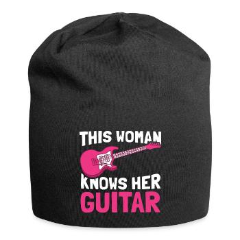 Guitare électrique Guitare électrique Guitariste Guitare - Bonnet en jersey - noir - Devant
