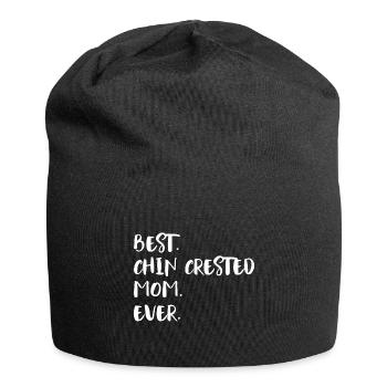 Chin Crested Mom - Jersey Beanie - black - Front