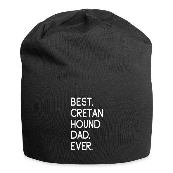 Papa chien crétois - Bonnet en jersey - noir - Devant