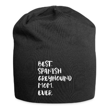 Spanish Greyhound Mom - Jersey-Beanie - Schwarz - Vorne
