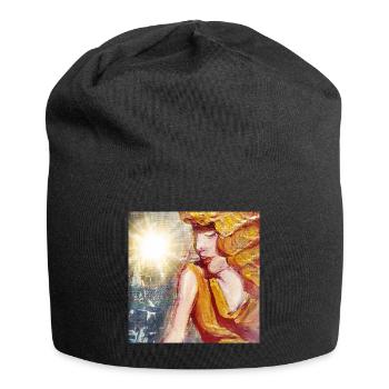 Woman in the sun - Jersey Beanie - black - Front