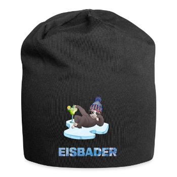 eisbaden winterbader cool icebath kälteresistent - Jersey-Beanie - Schwarz - Vorne