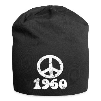 Signe de paix Paix Anniversaire de paix 1960 - Bonnet en jersey - noir - Devant