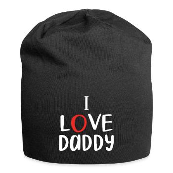 Ich liebe Papa SE - Jersey-Beanie - Schwarz - Vorne