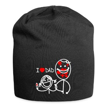 Ich liebe Papa SE - Jersey-Beanie - Schwarz - Vorne