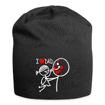 Ich liebe Papa SE - Jersey-Beanie - Schwarz - Vorne