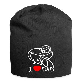 Ich liebe Papa SE - Jersey-Beanie - Schwarz - Vorne