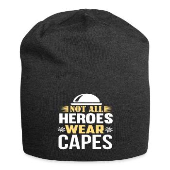 Nicht alle Superhelden tragen Umhänge - Jersey-Beanie - Anthrazit - Vorne
