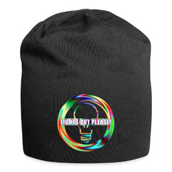 Éteignez la lumière de la lampe - Bonnet en jersey - noir - Devant