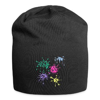 Taches de couleur - Bonnet en jersey - noir - Devant