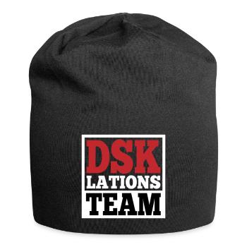 Deeskalationsteam DSKlations Team Farben änderbar - Jersey-Beanie - Schwarz - Vorne