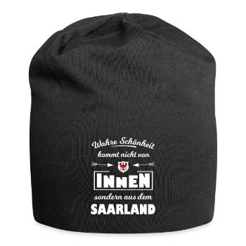 Die Saarländer - Jersey-Beanie - Schwarz - Vorne
