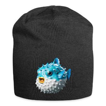 Poisson-globe gonflé - Bonnet en jersey - charbon - Devant