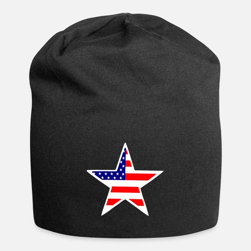 Der amerikansche Traum - Jersey-Beanie - Schwarz