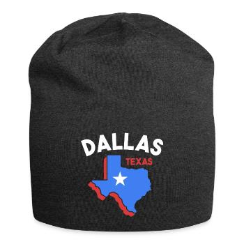 Conception de carte Dallas Texas pour les fiers Dallasites - Bonnet en jersey - charbon - Devant