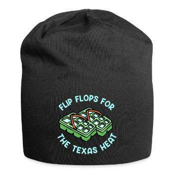 Texas Weather Flip Flops Design pour les fiers Texans - Bonnet en jersey - noir - Devant