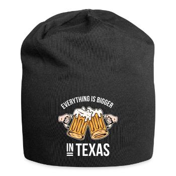 Beer in Texas: Design for proud Texans - Jersey Beanie - black - Front