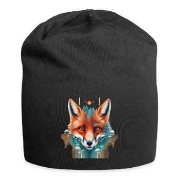 Fuchs - Jersey-Beanie - Schwarz - Vorne