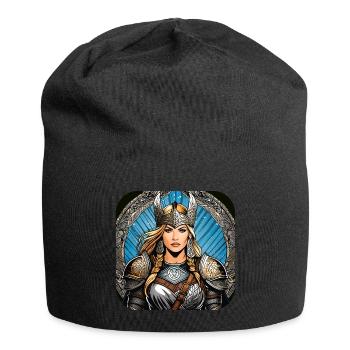 Stolze Wikingerin Germanin - Jersey-Beanie - Schwarz - Vorne