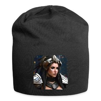 Stolze Wikingerin Schildmaid Cyborg - Jersey-Beanie - Schwarz - Vorne