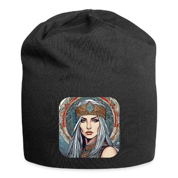 Femme fantastique mystique - Bonnet en jersey - noir - Devant