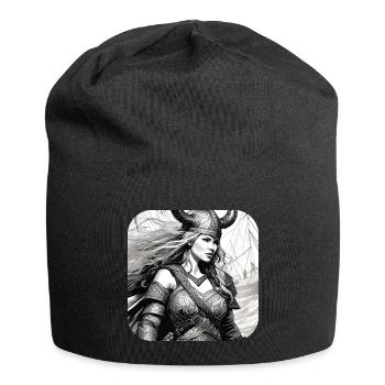 Stolze Wikingerin Germanin Schildmaid - Jersey-Beanie - Schwarz - Vorne