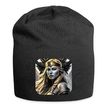 Fière Viking Germanin Shieldmaiden en or - Bonnet en jersey - noir - Devant