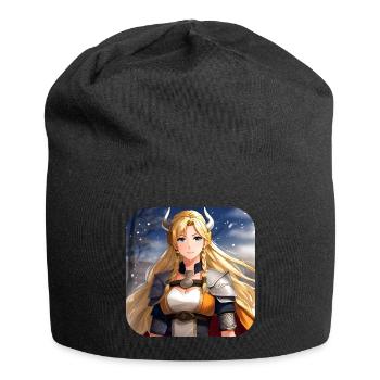 Niedliche Manga Kriegerin - Jersey-Beanie - Schwarz - Vorne