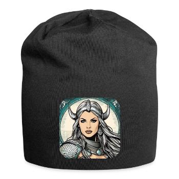 Stolze Wikingerin Germanin Schildmaid - Jersey-Beanie - Schwarz - Vorne