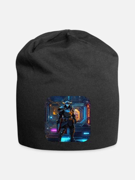 Cooler Cyberspace Krieger - Jersey-Beanie - Schwarz
