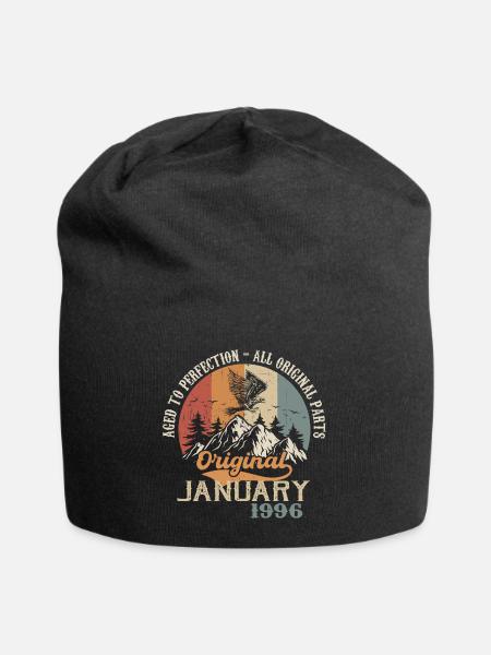 28 Jahre Großartigkeit seit Januar 1996 - Jersey-Beanie - Schwarz