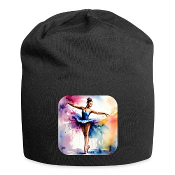 Prima ballerina with bright colors - Jersey Beanie - black - Front