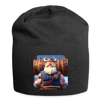 Cute Viking in comic style - Jersey Beanie - black - Front