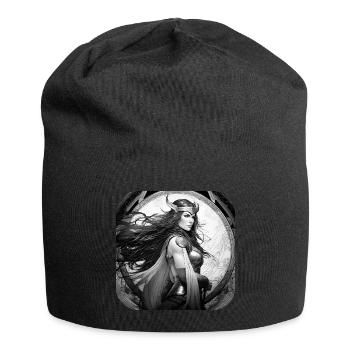 Stolze Wikingerin Germanin Schildmaid - Jersey-Beanie - Schwarz - Vorne