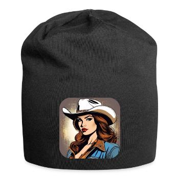 Cool Western Girl - Jersey Beanie - black - Front