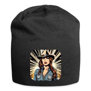 Cool Western Girl - Jersey Beanie - black - Front