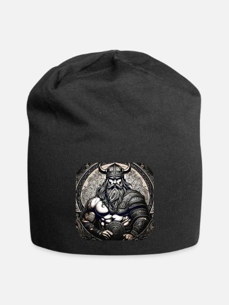 Stolzer Wikinger Krieger Germane - Jersey-Beanie - Schwarz