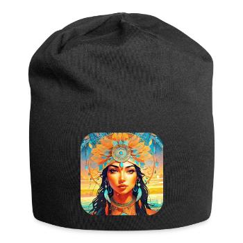 Mystical Fantasy Shaman Sorceress - Jersey Beanie - black - Front