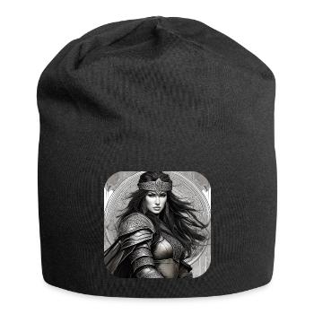 Stolze Wikingerin Germanin Schildmaid - Jersey-Beanie - Schwarz - Vorne