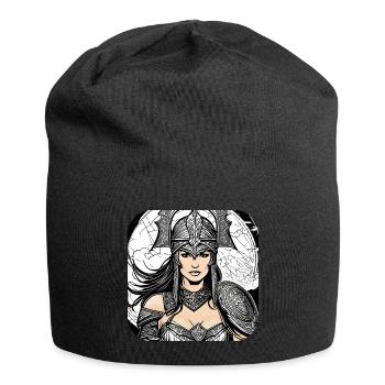 Stolze Wikingerin Germanin Schildmaid - Jersey-Beanie - Schwarz - Vorne