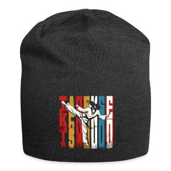 Dynamic High Kick Taekwondo Martial Artist - Jersey-Beanie - Anthrazit - Vorne